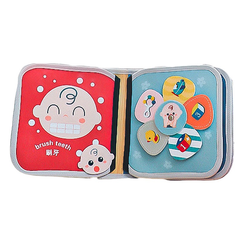 Baby cloth book Baby hand tear book children early education cognitive enlightenment education Velcro puzzle cross-border new product