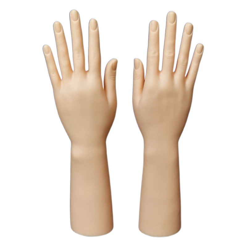 Plastic simulation female hand model PVC skin color female hand long gloves hand model ring bracelet jewelry display prosthetic hand