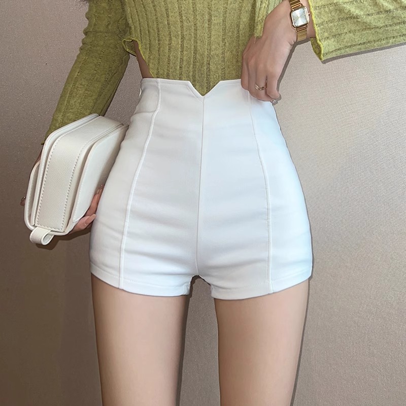 Shorts for women 2024 new autumn and winter Korean style stretch A- line wide leg high waist casual pants versatile slimming outer wear boot pants