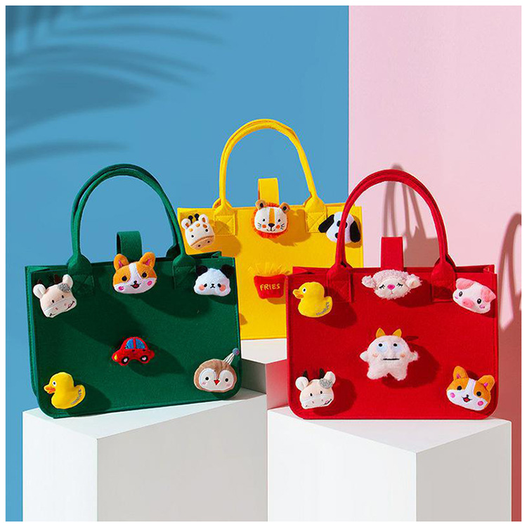 Felt Handbag Fashion All-match All-day Banquet Children's Birthday Baby's Year One Creative Large Capacity Gift Storage Bag
