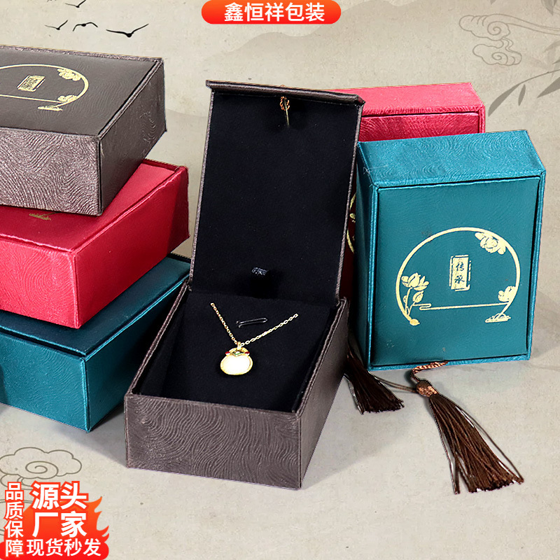 Chinese Style Heritage Vintage Jewelry Jewelry Box Jewelry Ring Box Pendant Necklace Box Bracelet Bracelet Packaging Box