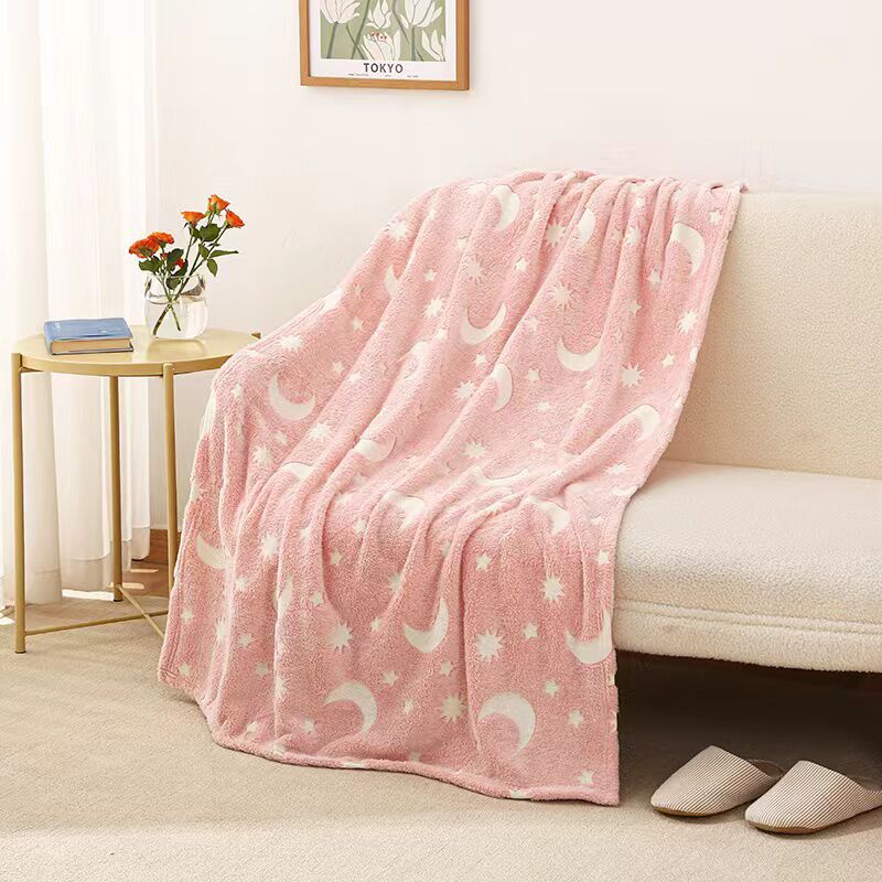 Picture of Cross-border New Luminous Flannel Blanket Children's Flannel Blanket Luminous Blanket Office Lunch Break Air-conditioning Blanket