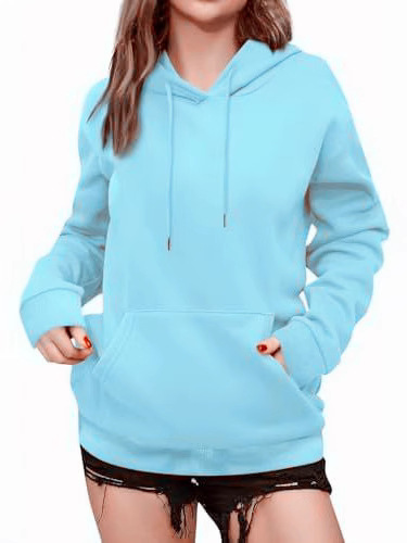 Picture of Cross-border women's clothing Amazon wish European and American foreign trade independent station 2025 autumn and winter fleece-lined loose hooded women