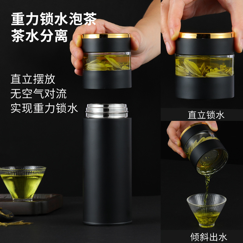 Picture of 316 Stainless Steel Tea Water Separation Thermos Cup Tea Cup Water Cup Home Business Portable Men's Cup Car Cup