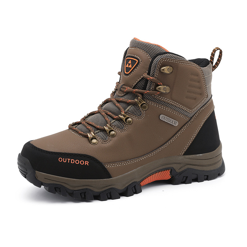 Winter High-Top Fleece-Lined Hiking Shoes for Men, Waterproof Outdoor Shoes, Hiking Shoes, Hiking Shoes, Warm Cross-Country Running Shoes