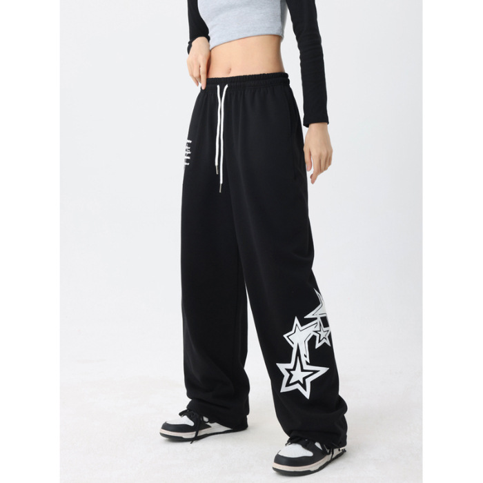 Picture of New American Sports Pants Women's 2023 Drawstring Printed Casual Pants Jazz Dance Hot Girl Sweatpants Fashion Brand