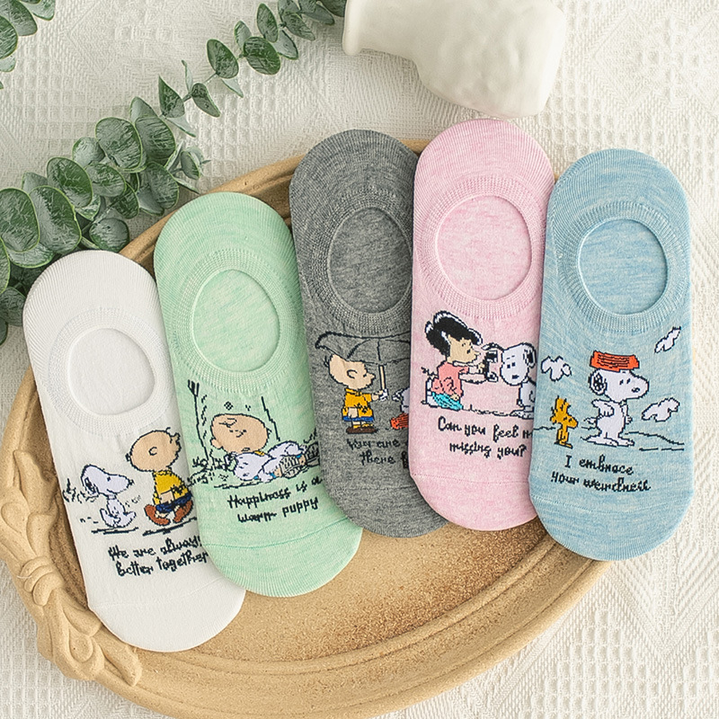 Spring and Summer Short Tube Low-cut Shallow Mouth Invisible Socks for Children Ins Trendy Japanese Korean Style Cute Soft Girl Cartoon Thin Short