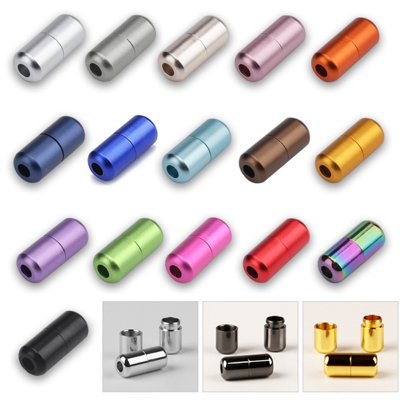Aluminum Colorfuled Frosted Shoe Buckles, Metal Toe Capsule Shoelaces, No Need to Tie Accessories, Lazy Shoe Capsule Buckles