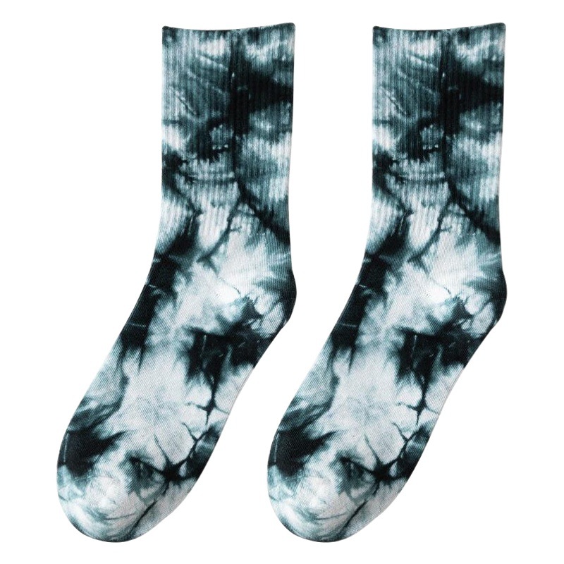 132 Tie-Dye Long Cotton Socks for Couples Street Ins Street Socks Hip-Hop Sports High-Top Trendy Socks Fashion