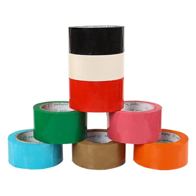 Colored Sealing Packing Tape 60mm Adhesive Tape High-Viscosity Red Orange Yellow Green Express Whole Box Wholesale Pressure-Sensitive Adhesive Sealing