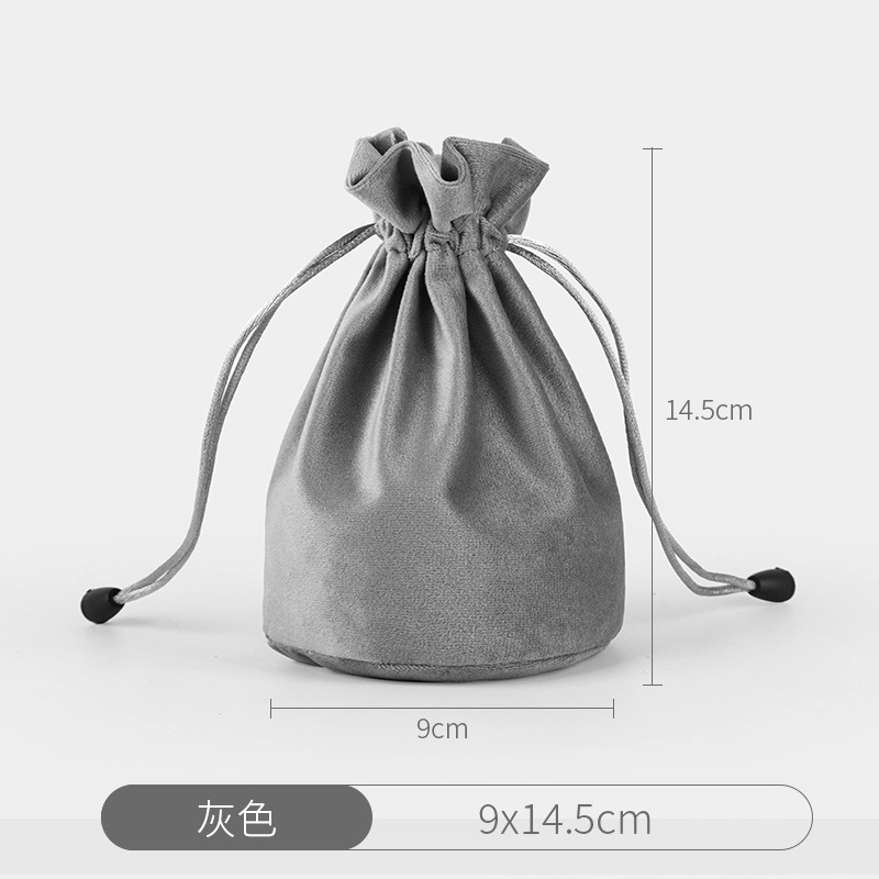 Picture of High-Bottom Velvet Round Bottom Drawstring Flap Pocket Pants, Super Soft Drawstring Jewelry, Jewelry Red Wine Packaging Bag, Curling Wand, Selfie Stick
