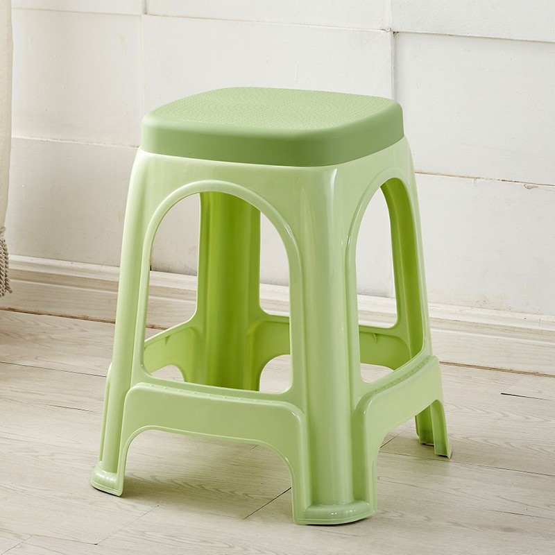 Picture of Plastic stool home thickened living room dining table Deng Zishuo material square bench chair simple cooked rubber small stool high stool