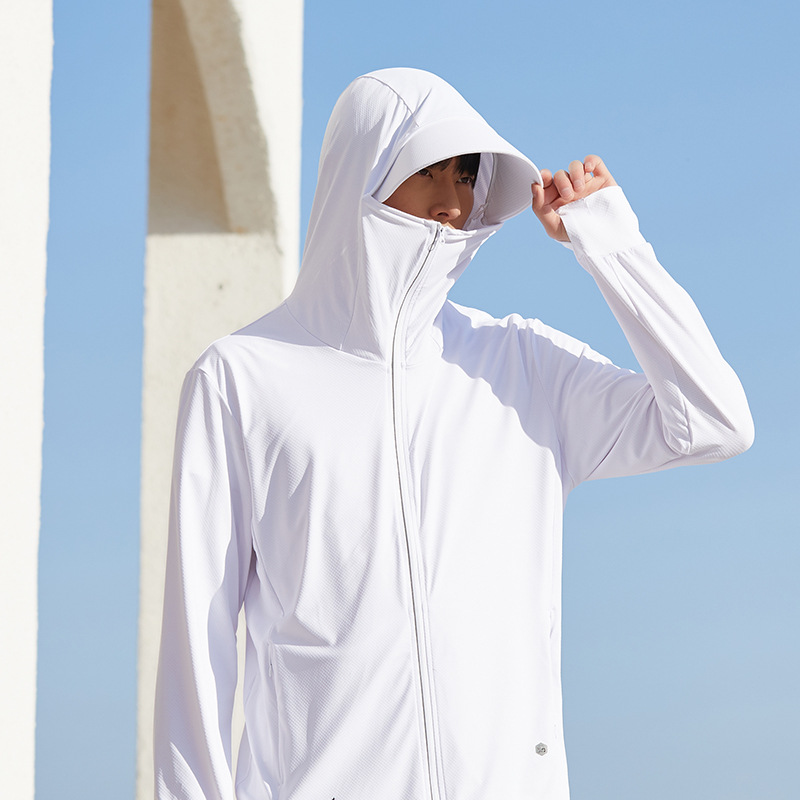 Picture of upf50 outdoor ice silk sunscreen clothing for men and women summer UV protection lightweight breathable fishing coat sunscreen clothing