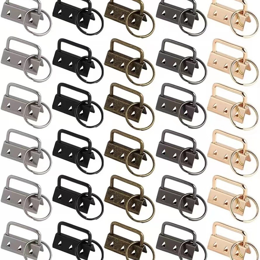 30 32mm metal 5-color tail clip with key ring webbing keychain accessories for cross-border supply Amazon