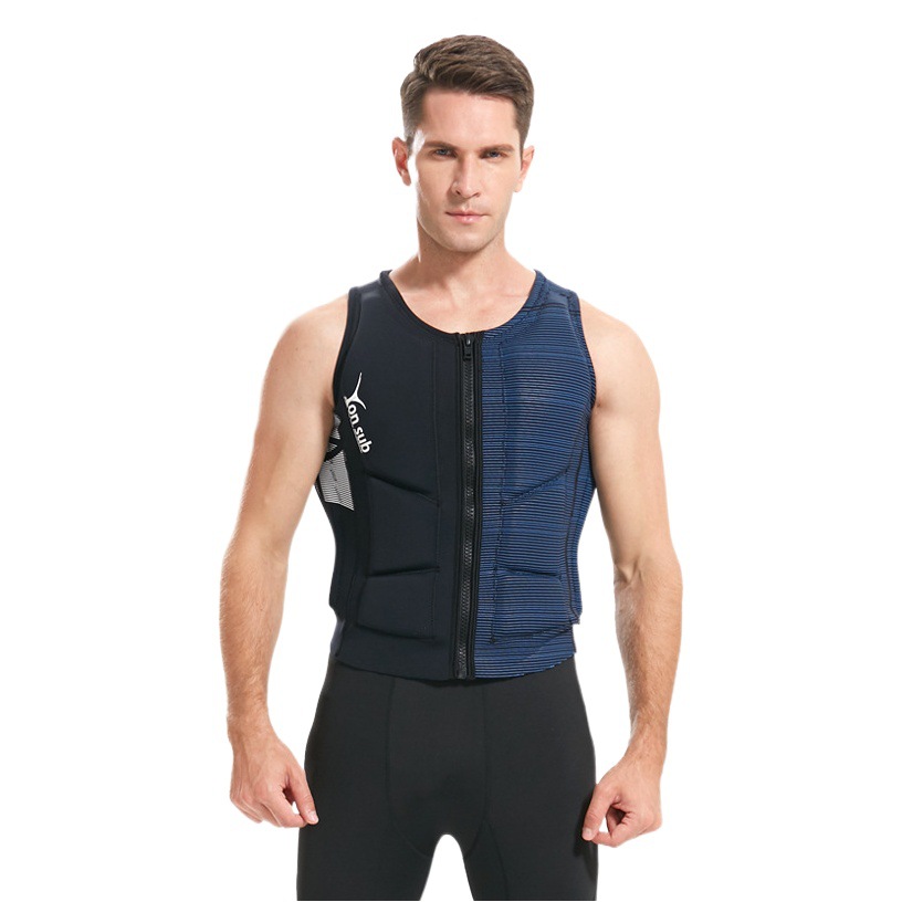 Life Jacket Vest Ocean World Black Adult Performance Surfing Water Skiing Motorboat High Quality Buoyancy Anti-Collision Jacket