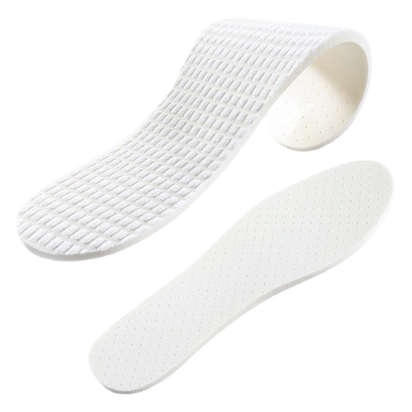 Latex Insoles for Women Who Are Not Tired after Standing for a Long Time, Soft Soles, Thin Men's Summer Breathable Sweat-Absorbent Sports Shock-Absorbing Insoles