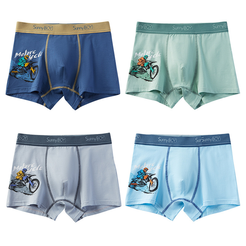 Picture of Youth underwear boys' cotton boxers high school junior high school students boys' development period boxers shorts inner wear
