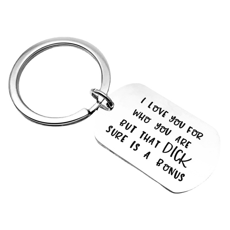 Military key chain I love you for who you are couple key chain Christmas gift