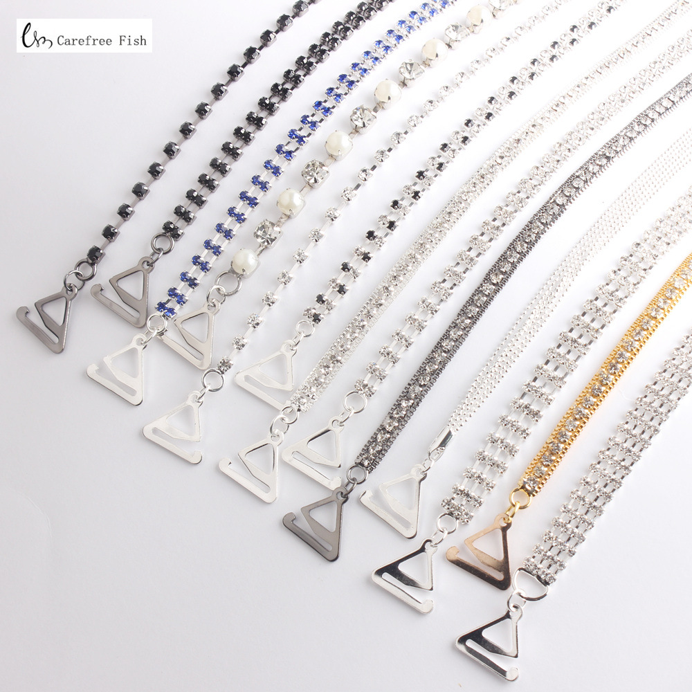 Picture of [Manufacturer Wholesale] Bridal Clothing Accessories Single Double Three Drainage Diamond Pearl Underwear Adjustable Bra Invisible Shoulder Straps