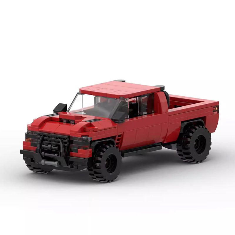 Domestic car compatible with Lego MOC-158848 Dodge Ram 1500TRX truck with block model men