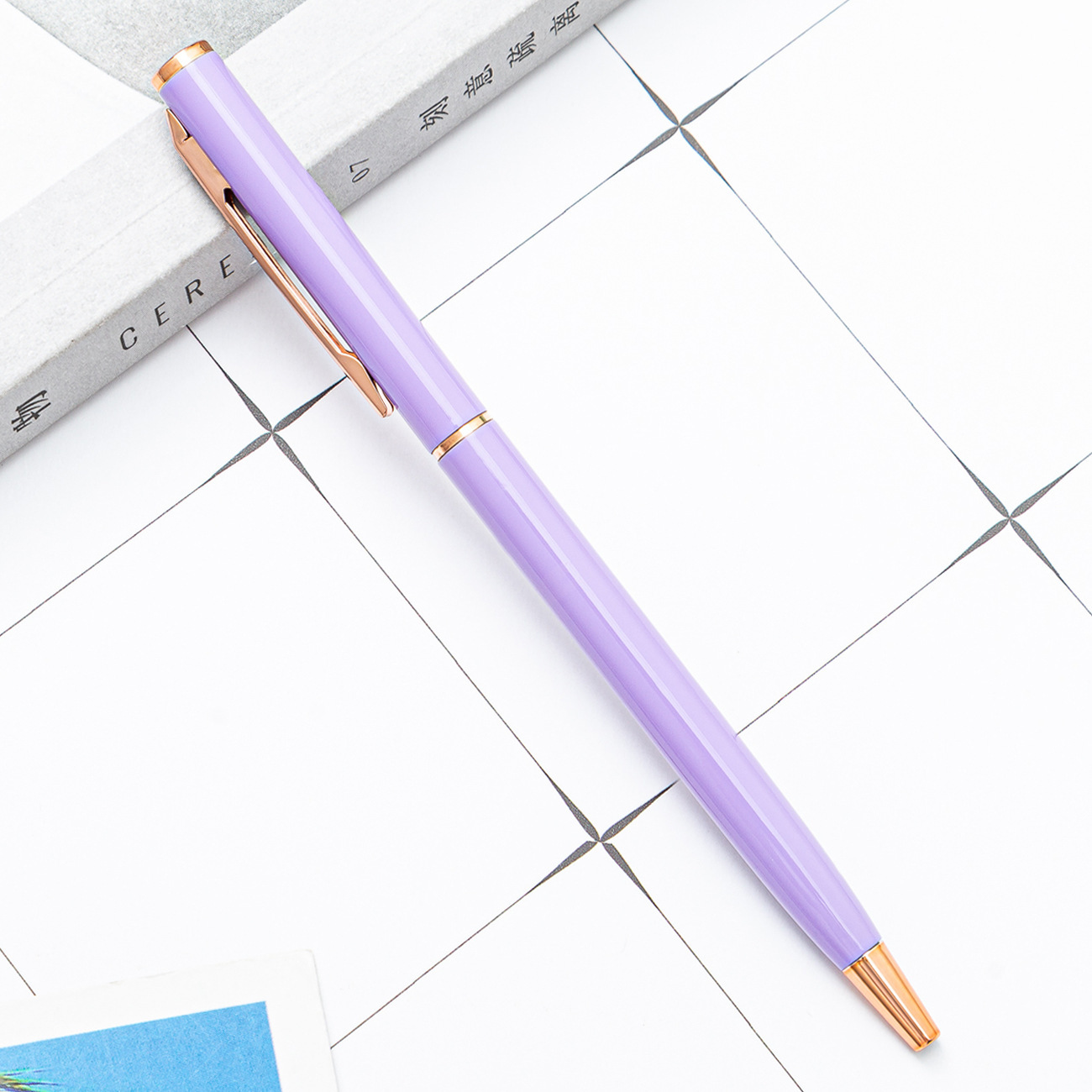 Picture of Metal pen flat head Gao Shi pen spot multicolored pen wholesale business advertising pen printing LOGO small Gao Shi ballpoint pen