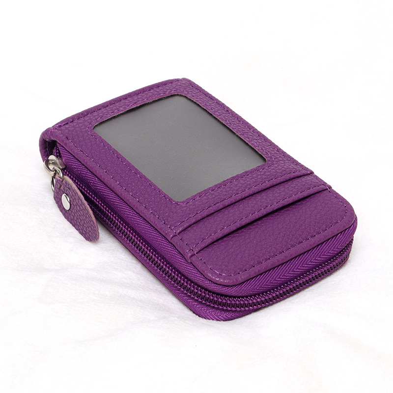 Picture of Cross-Border Organ Multifunctional Card Holder Foreign Trade New Hot Product Multi-Color Anti-Theft Zipper Vertical Short Wallet