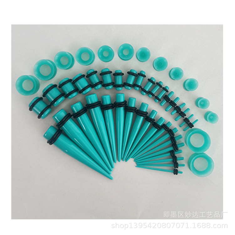 Manufacturer Wholesale 50-Piece Ear Expansion Set Piercing Jewelry Auricle Ear 1.6-10 mm Cross-Border Platform Special Supply