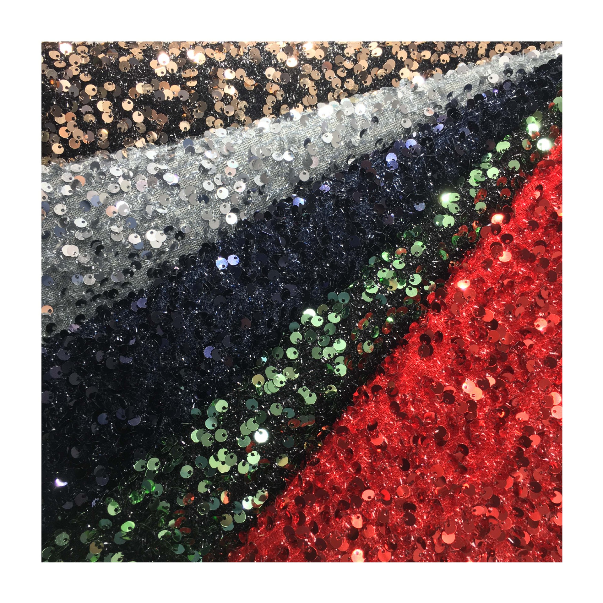 Picture of 5mm centipede yarn sequin embroidered mesh wedding fashion stage clothing cushion tablecloth sequin fabric embroidered sequin cloth