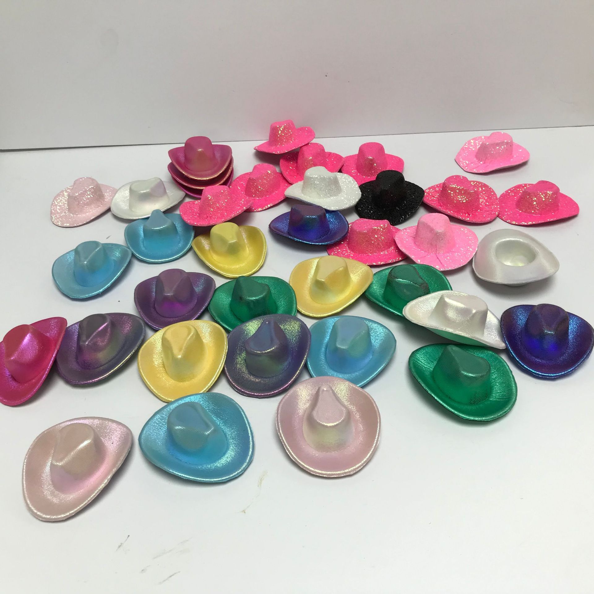 Laser Hat Mini Pink Colorful Wine Bottle Hat Holiday Decoration Pink Hat Party Holiday Colorful Small Pendant