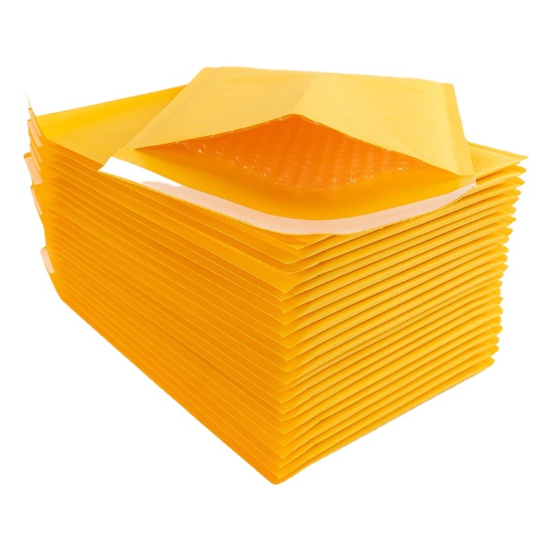 Wholesale bubble envelope bag 15*18 thick yellow Kraft Paper Bubble Bag self-sealing express packaging steam bubble bag