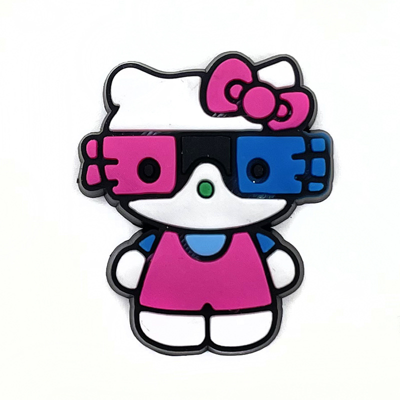 Picture of suit hellokitty Series Hole Shoes Shoes Flower Accessories Diy Shoe Buckle Detachable Cute Cartoon Buckle Shoes