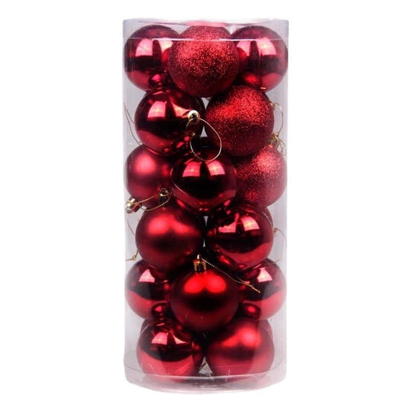 4/6/8cm Christmas Ball Wholesale Christmas Decorations Hotel Shopping Mall Ceiling Hanging Ball Cross-Border Plastic Electroplated Ball