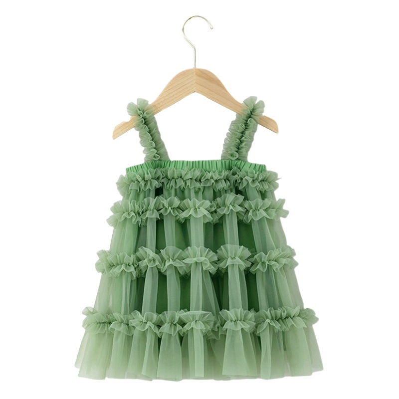 Picture of Girls' Tutu Skirt Princess Dress Yiwu Lingfeng Autumn New Spaghetti Strap Dress Baby Girl Formal Dress Girls' Dress