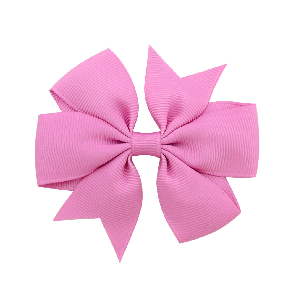 Picture of 53 Colors Amazon Hot Selling Six-Ear Pure Color Ribbed Fishtail Bow Hairpin Hair Accessories Kidsren's Headwear 564
