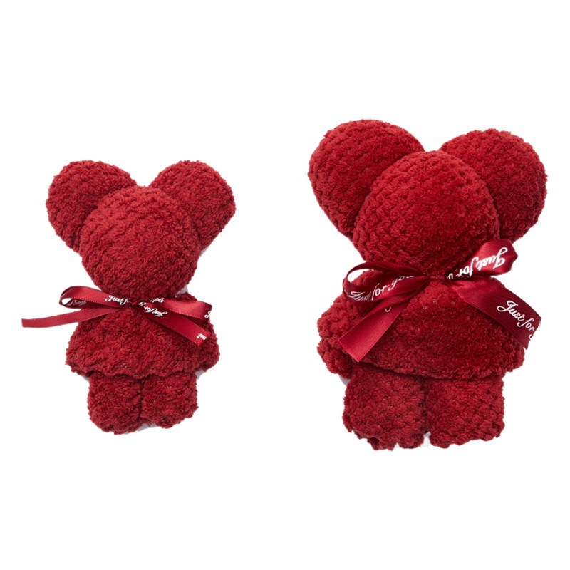 Wedding towel Red Bear towel Xi Pu creative wedding escort gift bridesmaid practical small gifts wholesale