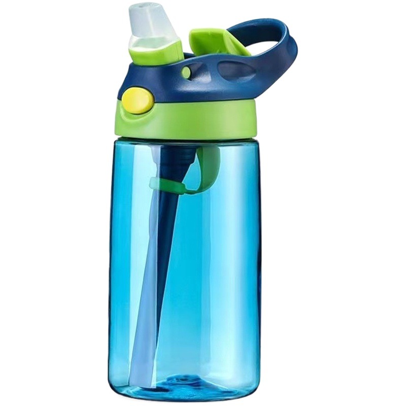 Children's straw cup drop-resistant plastic water Cup male and female baby kettle primary school student cute cartoon leak-proof Summer Cup