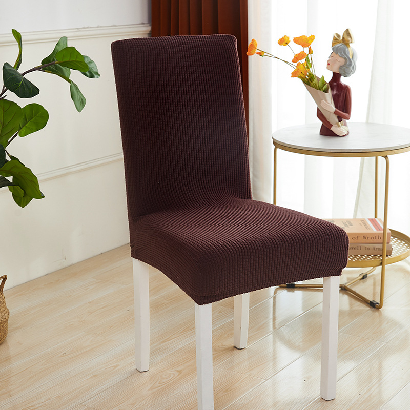 Picture of Plaid Polar Fleece Thickeneded One-Piece Elastic Hotel Restaurant Chair Cover Anti-Fouling Stool Cover Chair Cover