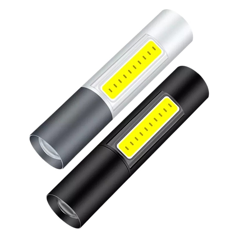 USB rechargeable portable COB side light outdoor lighting mini gift flashlight new LED zoom flashlight