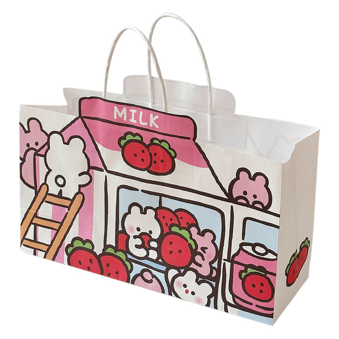 Tengyi Cute Rabbit Cloud Shop Paper Bag Handbag Shopping Bag Gift Bag Storage Bag Gift Packaging
