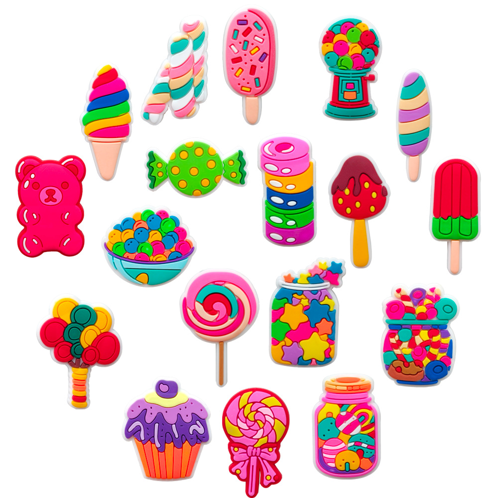 Single Cartoon Cute Candy 18 DIY Cave Shoes Flower Creative Shoe Decoration Smart Star Removable Shoe Buckle