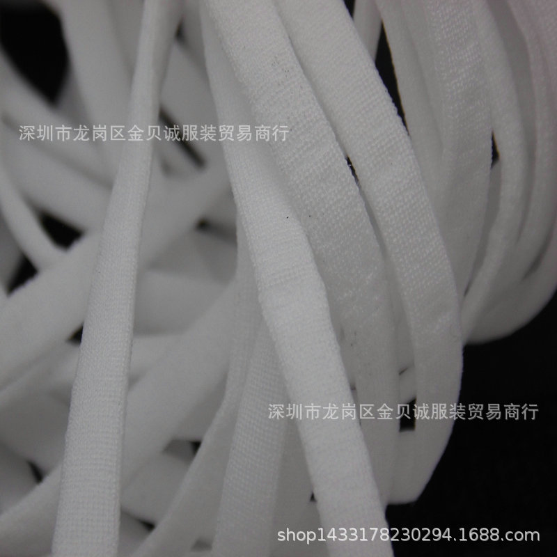 5mm Wide White Elastic Band for Masks, Special Elastic Cord for Crafts, Handmade Elastic Threading Band, Upgraded Elasticity