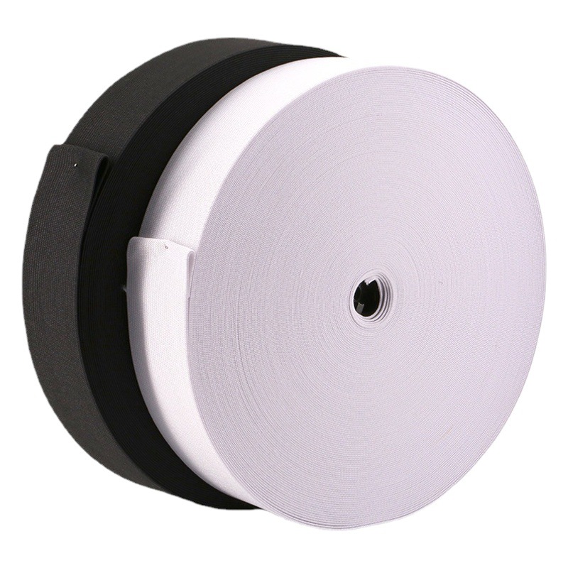 Spot Crochet Thickeneded Loose Tight Belt High Elastic Strap Black and White Elastic Band Knitted Pants Underwear Rubber Band Elastic Band