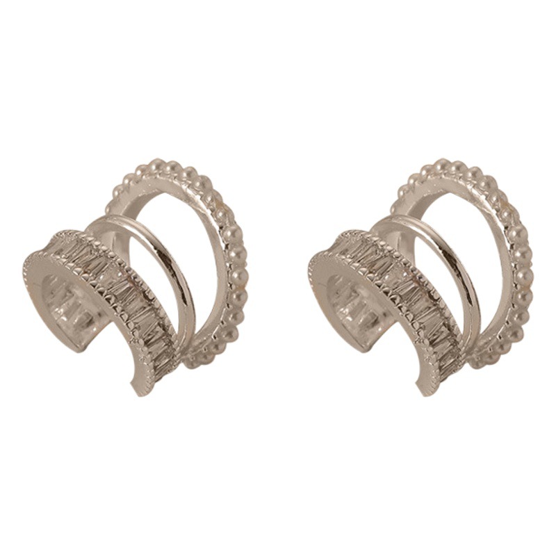 New Ins Distinctive Fashion Micro-inlaid Zircon Ear Bone Clip High-grade Simple All-match Sweet Cool Ear Headwear Women