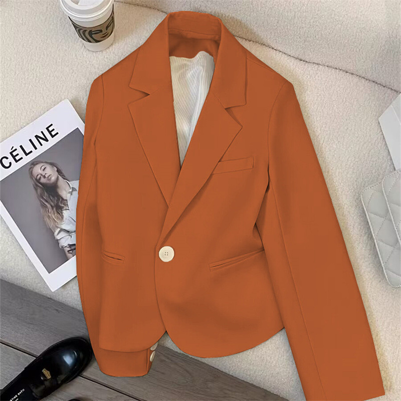 Picture of 2024 New Wholesale Suit Jacket Coat Small Suit Women's Spring and Autumn All-match Simple Commuting Green Hair Personality