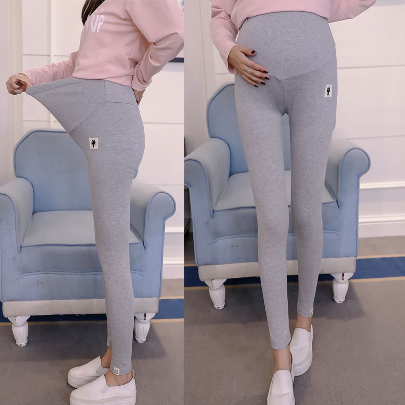 Picture of 2024 autumn and winter maternity fleece-lined warm pants non-inverted velvet padded outside wear stretch abdominal pants spring and summer leggings