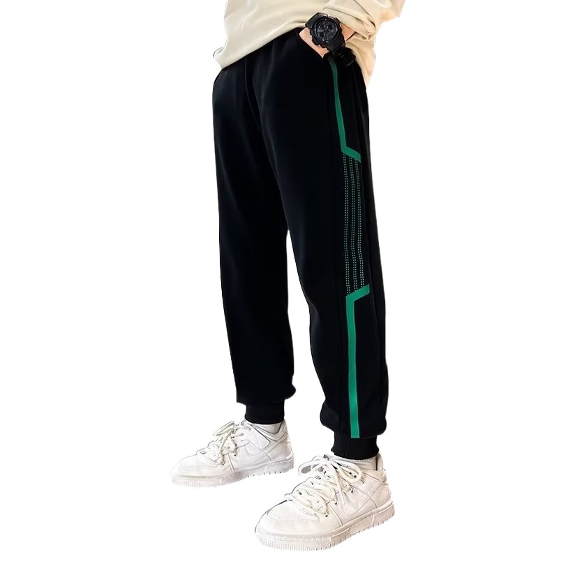 Boys' Western style sports pants autumn children's long pants 2023 autumn new simple middle and big children's bathroom pants children's clothing