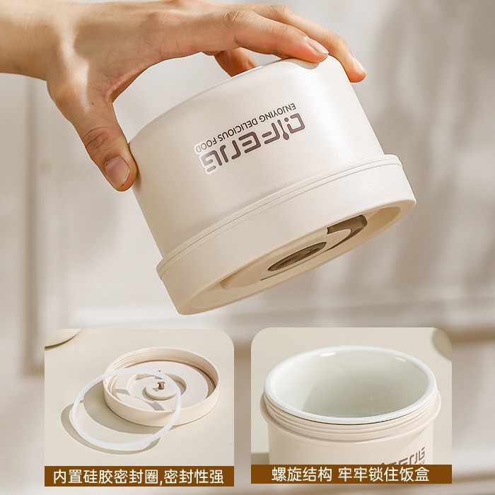 Picture of Super long insulated lunch box office worker ceramic 2024 new rechargeable electric heating 24 hours winter season lunch box