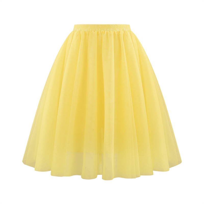 Picture of Amazon's New Skirt Women's Spring and Summer Trendy Fairy Style Large Size Mesh Tutu Skirt Large Size Slimming