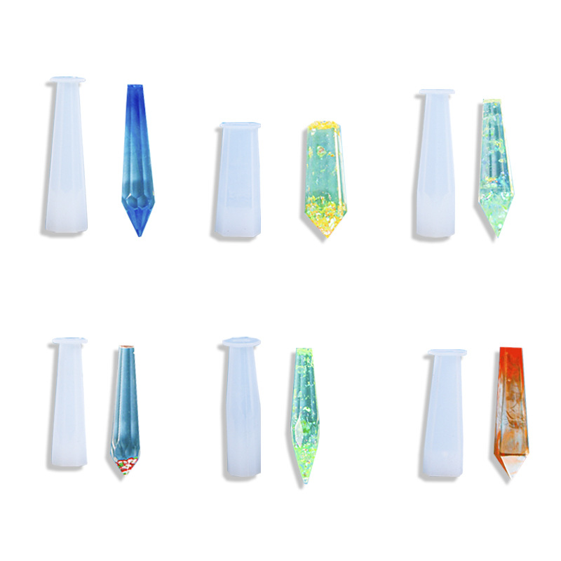 Pompous diy glue drop mold 6 three-dimensional spirit pendulum silicone mold Amazon new mirror jewelry