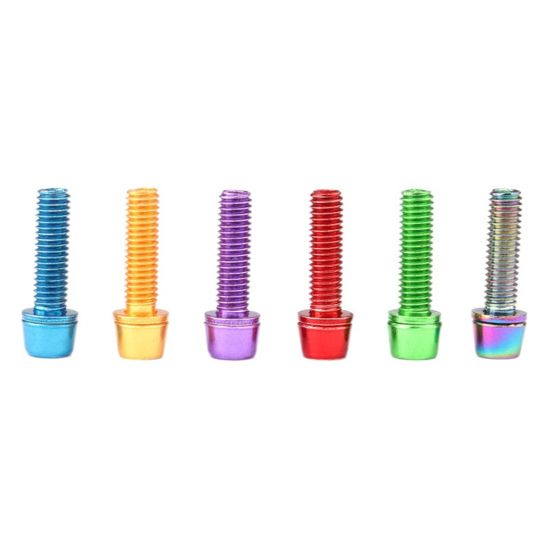 Taiwan Pro Mountain Road Bicycle Stem Screw M5*18Mm Colorful Multi-Color High Carbon Steel Titanium Alloy Screw